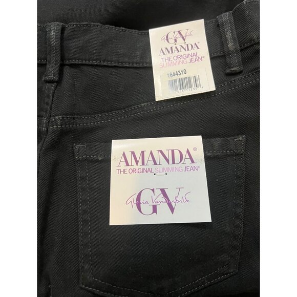 NWT Gloria Vanderbilt Amanda Black Jeans Size 4 short The Original Slimming Jean - Picture 5 of 10